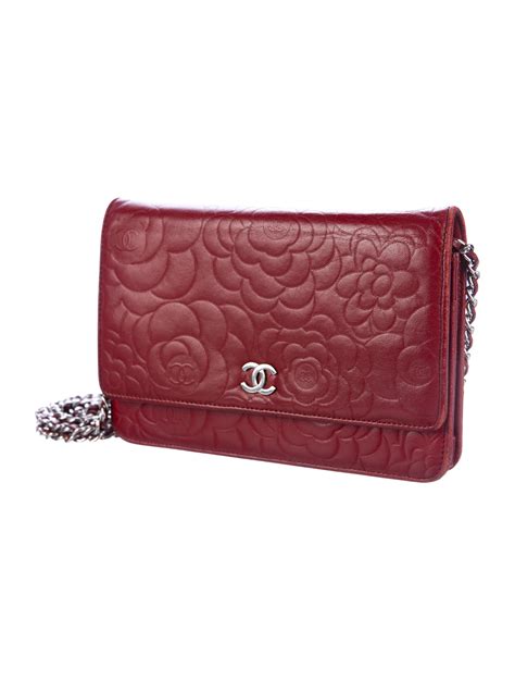 chanel camellia small wallet|Chanel wallet on chain size.